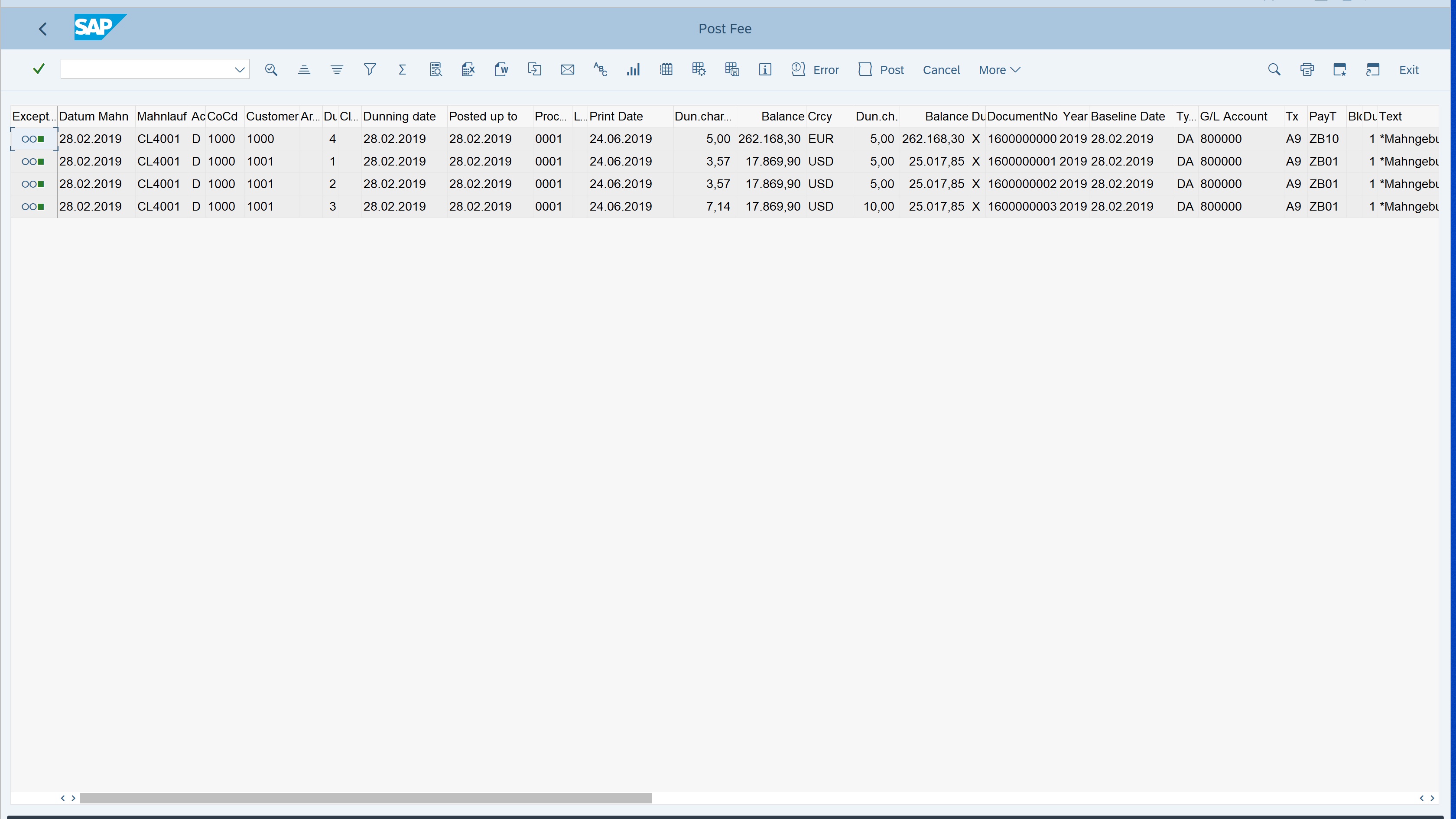 Detailed log for all actions taken