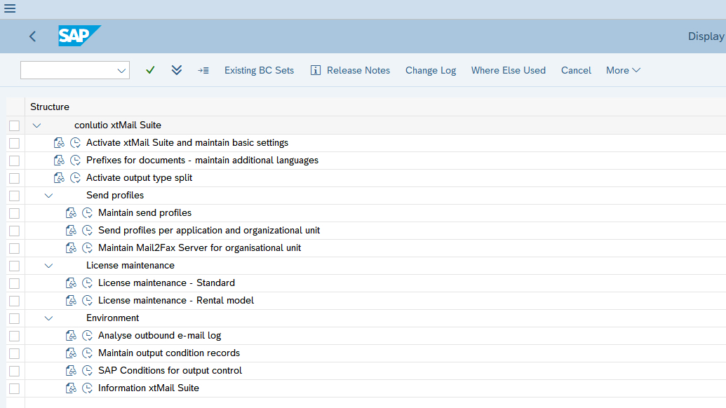 Extensive setting options in customizing